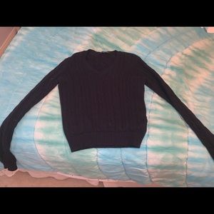 Navy blue v-neck brandy Melville sweater